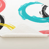 カラフル,,,カッコいい,モダントレンディーブラシのストローク円 シェルパブランケット (3/4)