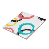 カラフル,,,カッコいい,モダントレンディーブラシのストローク円 タイル (側面)