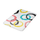 カラフル,,,カッコいい,モダントレンディーブラシのストローク円 バスマット (アングル)