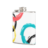 カラフル,,,カッコいい,モダントレンディーブラシのストローク円 フラスク (左)