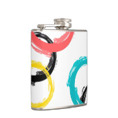 カラフル,,,カッコいい,モダントレンディーブラシのストローク円 フラスク (右)