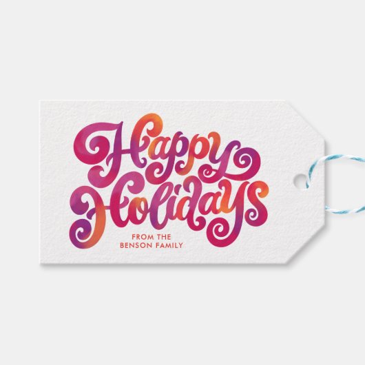 カラフル&カークイホリデイズハンドレタ ギフトタグ (正面(横))