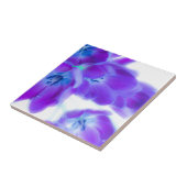 カラフル、ガーリーで、ロマンチックな、紫色のチューリップ タイル (側面)