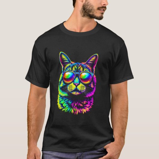 カラフル キャット Tシャツ (正面)
