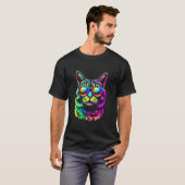 カラフル キャット Tシャツ (正面フル)