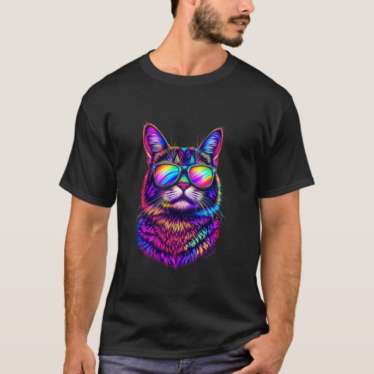 カラフル キャット Tシャツ (正面)