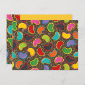 カラフル キャンディ レトロ ゼリービーン ポップ カスタム ポストカード (正面/裏面)