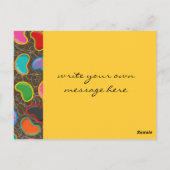 カラフル キャンディ レトロ ゼリービーン ポップ カスタム ポストカード (裏面)