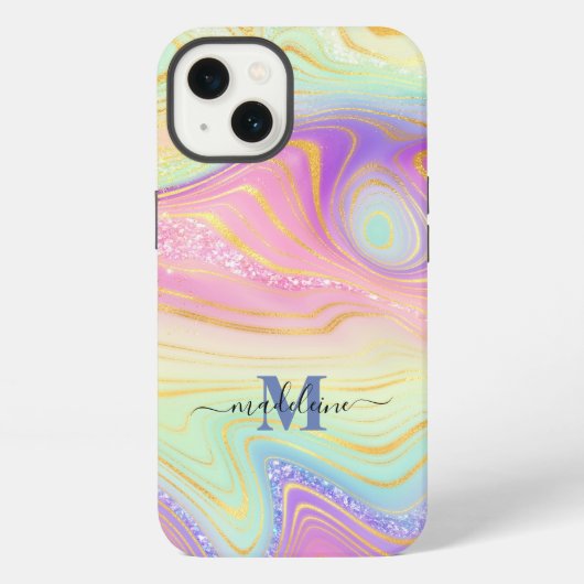 カラフル ギター 大理石 アゲート Case-Mate iPhoneケース (裏面)
