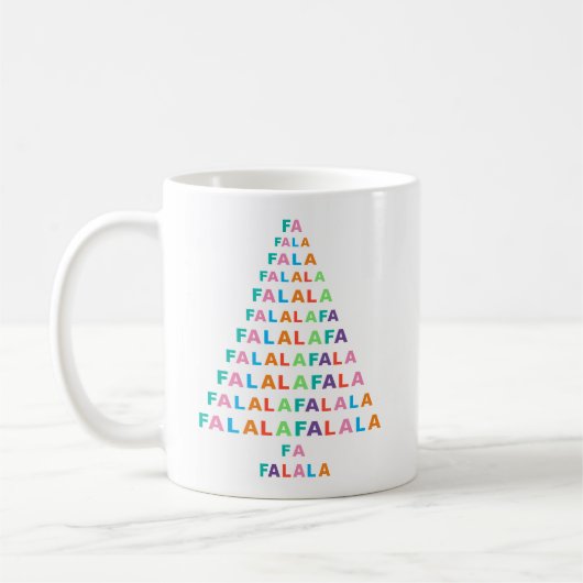 カラフル クラシック FA LA LA LA シーズン コーヒーマグカップ (左)