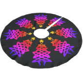 カラフル |クリスマスツリーのモチーフ ブラッシュドポリエステルツリースカート (アングル)