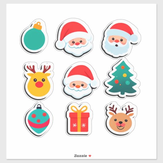 カラフル クリスマス セット シール (シート)