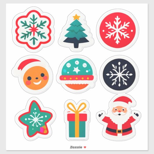 カラフル クリスマス セット シール (シート)
