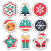カラフル クリスマス セット シール (正面)