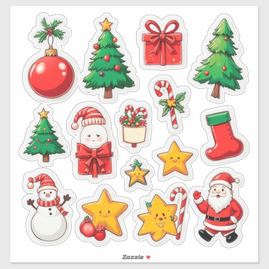カラフル クリスマス セット シール (シート)