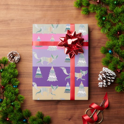 カラフル クリスマス 冬の夢の国 ラッピングペーパー (クリスマスギフト)