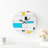 カラフル,クールトレンディー,モダンイラストレーションアート ラージ壁時計 (ホーム)