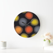 カラフル,クール,,トレンディーの花の抽象化 ラージ壁時計 (ホーム)