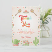 カラフル グルービー フィエスタ 子供の誕生日お礼 招待状 (スタンド正面)