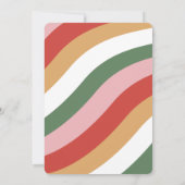 カラフル グルービー レトロ クリスマス パーティー 招待状 (裏面)