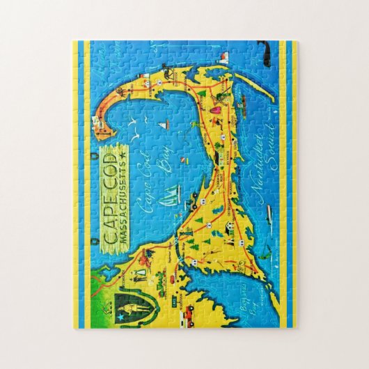 カラフル ケープコッド 11x14 ジグソーパズル (縦)
