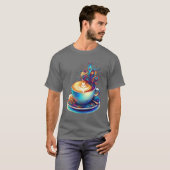 カラフル コーヒー ギフト Tシャツ (正面フル)