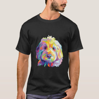カラフル ゴールデンドゥードル ラブラドゥードル Tシャツ