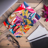 カラフル ゴールド スワール 煙 モノグラム 液体 アブストラクト ノートブック