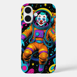 カラフル サイケデリック クラウン 宇宙飛行士 iPhone 16ケース