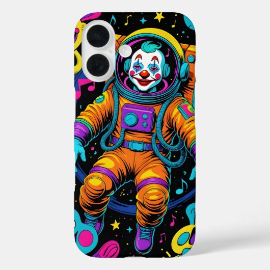 カラフル サイケデリック クラウン 宇宙飛行士 Case-Mate iPhoneケース (裏面)