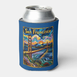 カラフル サンフランシスコ カリフォルニア ゴッホ ビンテージ 缶クーラー
