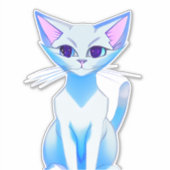 カラフル シャム猫 シール (正面)