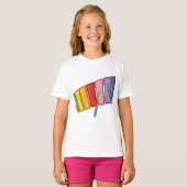 カラフル・シロフォン楽器 Tシャツ (正面フル)