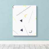 カラフル,シンプルトレンディー，都市の幾何学的デザイン キャンバスプリント (インサイチュ (ウッドフロア))