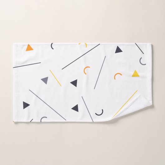 カラフル,シンプルトレンディー,都市の幾何学的デザイン ハンドタオル (ハンドタオル)