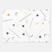 カラフル,シンプルトレンディー，都市の幾何学的デザイン ラッピングペーパーシート (正面2)