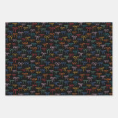 カラフル シンプル リボン パターン ラッピングペーパーシート (正面3)