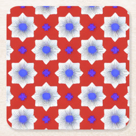 カラフル,ジオメトクールリ, モダン,トレンディーグラフィック スクエアペーパーコースター