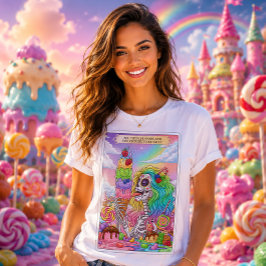 カラフル・スイーツ・シュガースカル・キャンディ・タロット Tシャツ