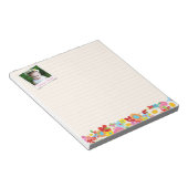 カラフル&スウィートお洒落春の花園 ノートパッド (アングル)