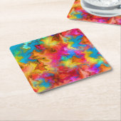 カラフル スクエアペーパーコースター (アングル)