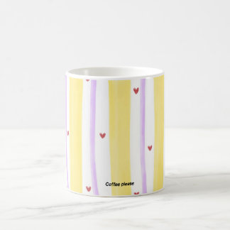 カラフル ストライプ コーヒーマグ | かわいいドーパミンコーヒー コーヒーマグカップ