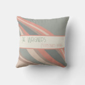 カラフル ストライプ 個別 名前 日付 モダン クッション (裏面)