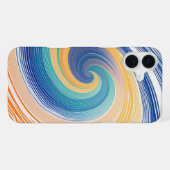カラフル ストライプ 波 iPhoneケース (裏面横)