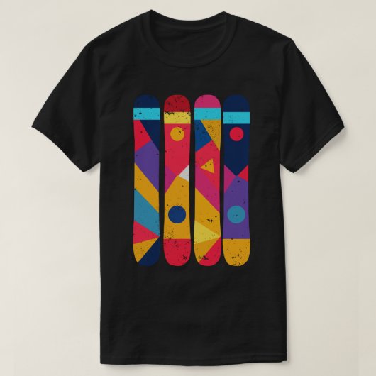 カラフル スノーボード Tシャツ (デザイン正面)