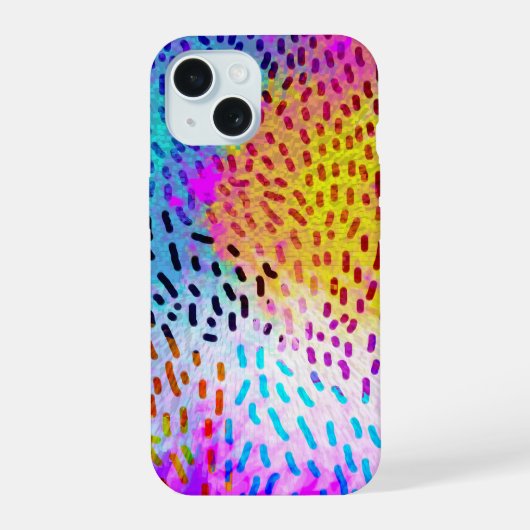 カラフル スプラッシュ アニマルプリント iPhoneケース iPhone 15ケース (裏面)