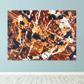 カラフル・スプラッター LXXI - アクション・ペインティング - キャンバスプリント (インサイチュ (ウッドフロア))