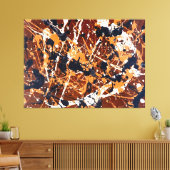 カラフル・スプラッター LXXI - アクション・ペインティング - キャンバスプリント (インサイチュ (リビング))