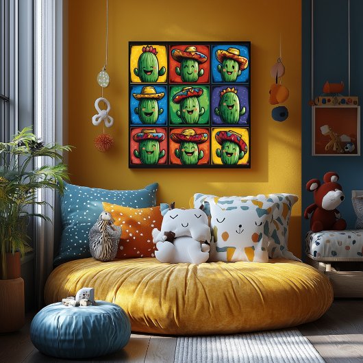 カラフル スマイリング きいときょく ハッピー壁画 こども部屋 ポスター