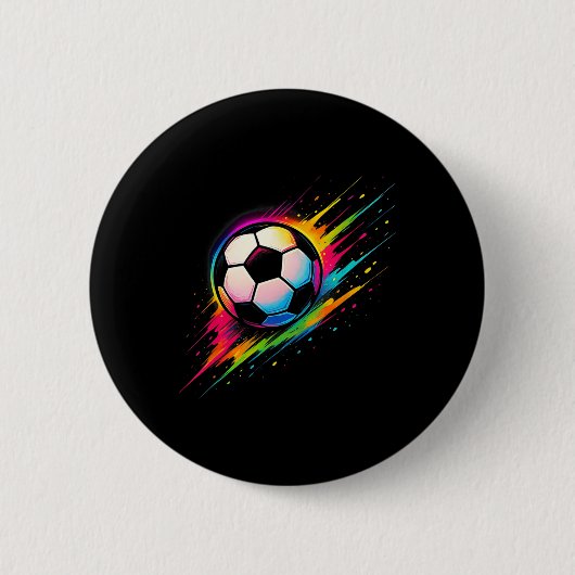 カラフル タイダイ サッカー Ll _1 缶バッジ (正面)